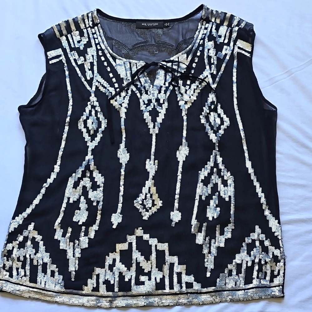 MM Couture Sequenced Top Sz. M